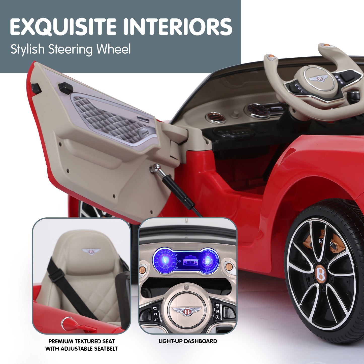 Bentley Exp 12 Speed 6E Licensed Kids Ride On Electric Car Red
