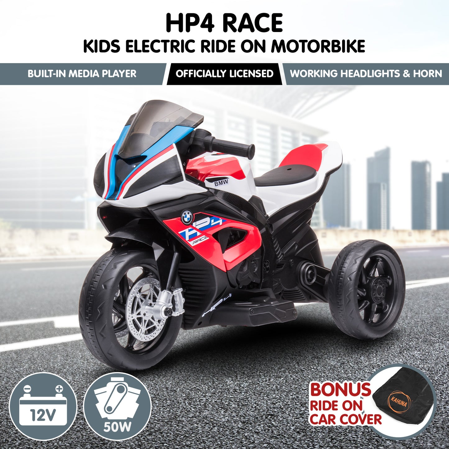 BMW HP4 Race Kids Toy Electric Ride On Motorcycle - Red