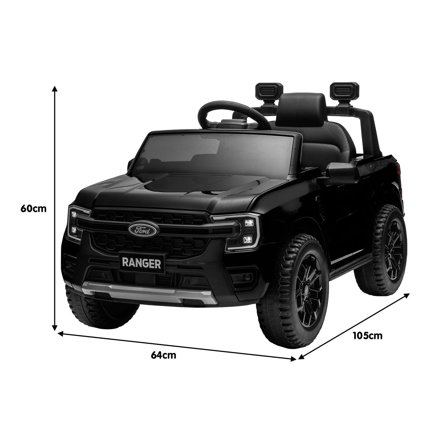 Ford Ranger Electric Kids Ride On Car in Black