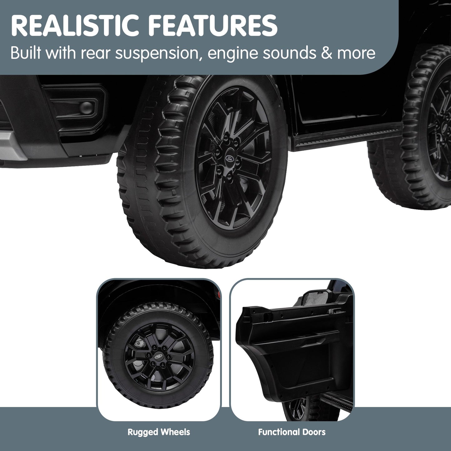 Ford Ranger Electric Kids Ride On Car in Black
