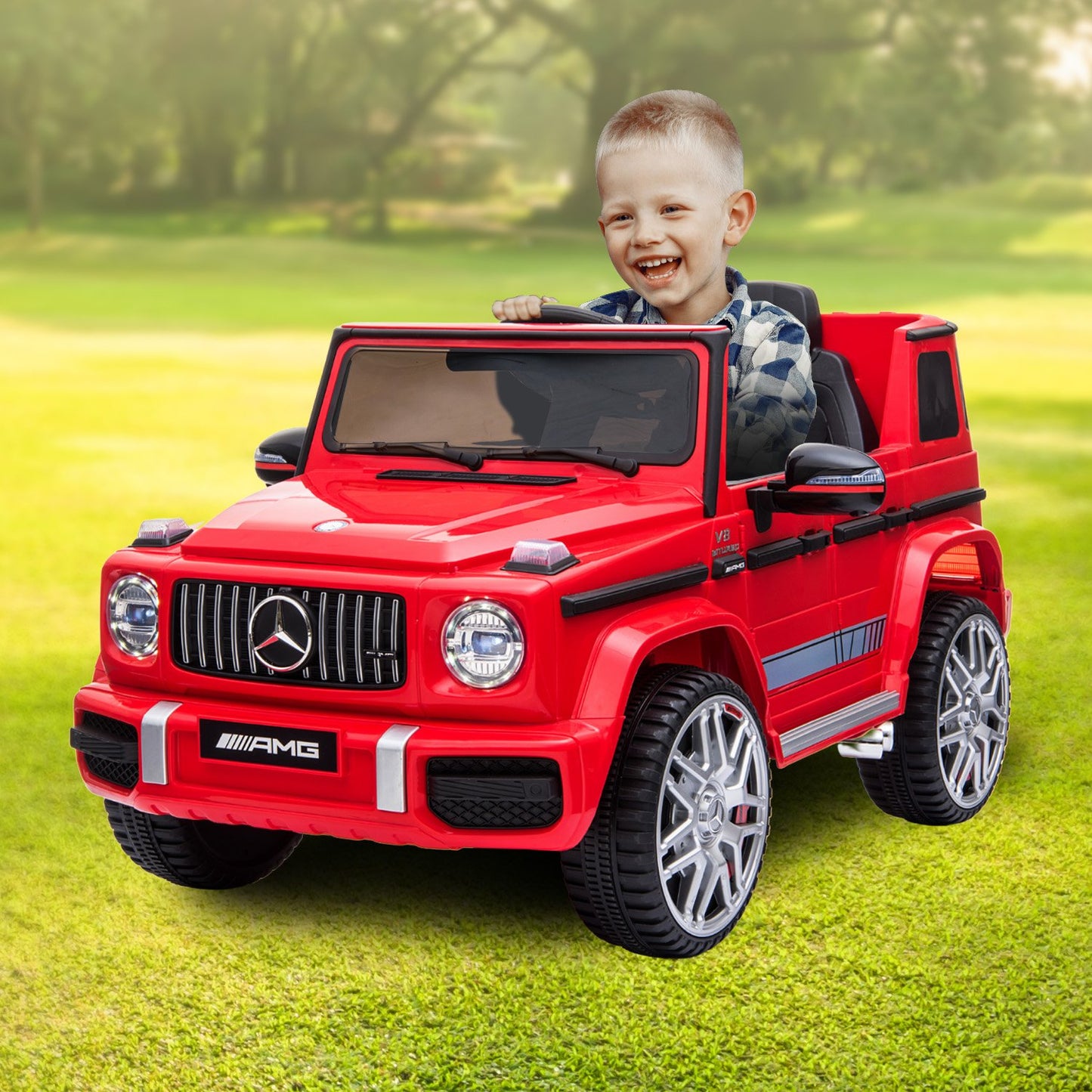 Mercedes Benz AMG G63 Licensed Kids Ride On Car Remote Control - Red