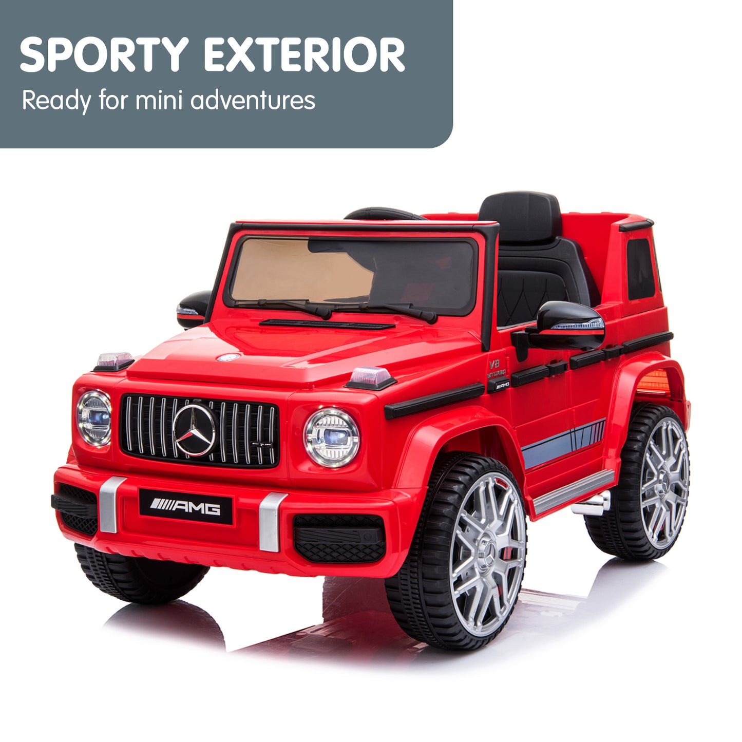 Mercedes Benz AMG G63 Licensed Kids Ride On Car Remote Control - Red
