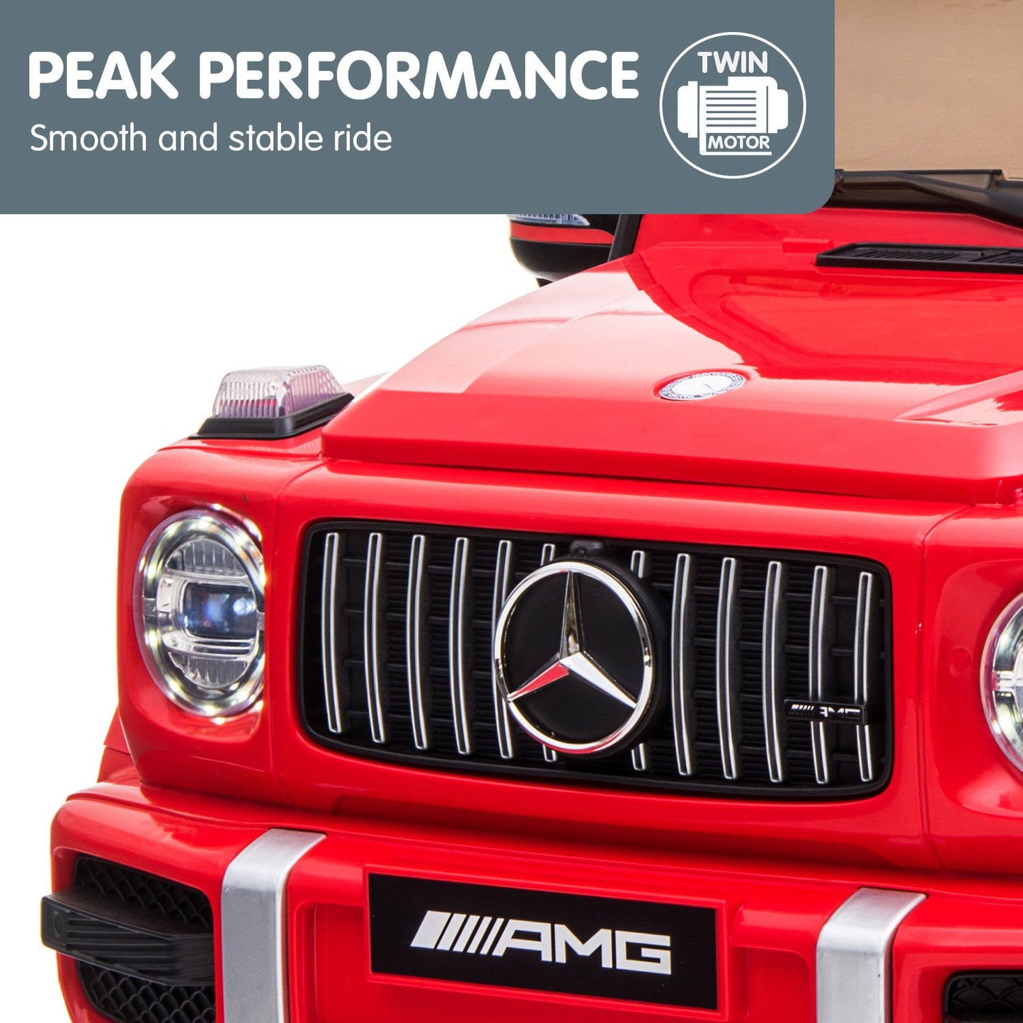 Mercedes Benz AMG G63 Licensed Kids Ride On Car Remote Control - Red