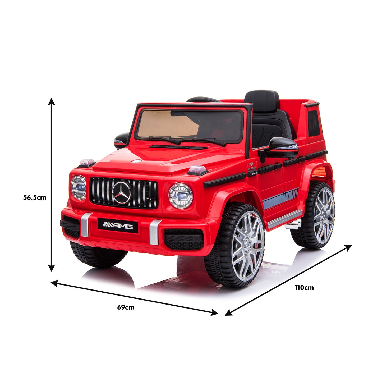 Mercedes Benz AMG G63 Licensed Kids Ride On Car Remote Control - Red