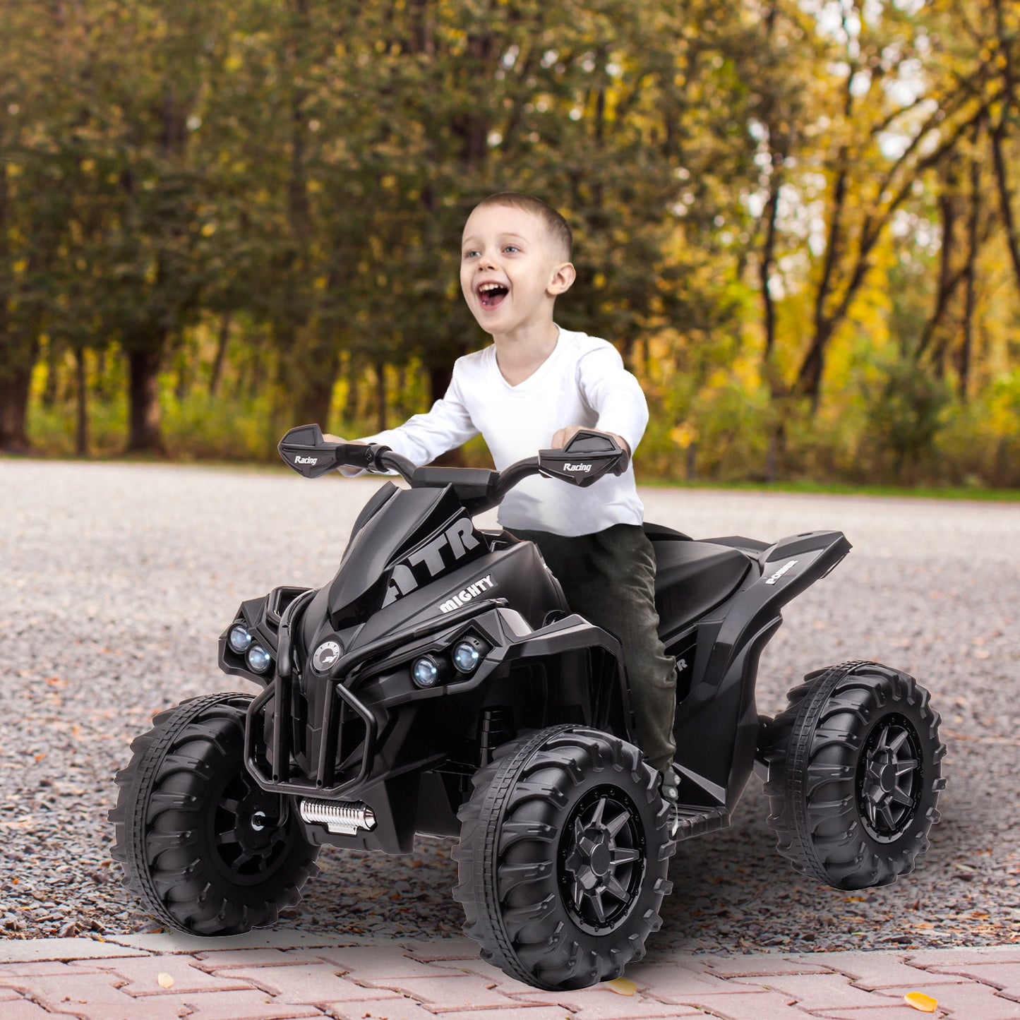 Kahuna GTS99 Kids Toy Electric Ride On Quad Bike 50W ATV - Black