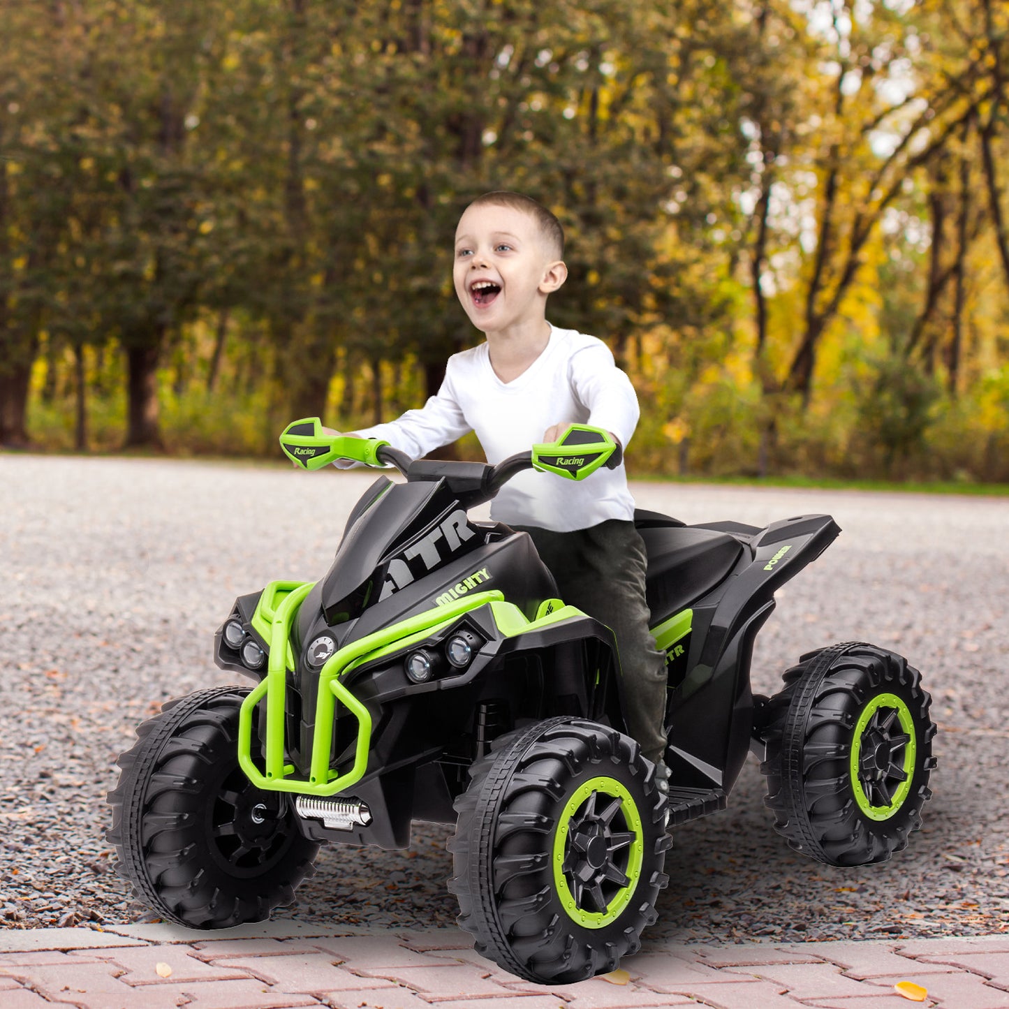 Kahuna GTS99 Kids Toy Electric Ride On Quad Bike Toy ATV 50W - Green
