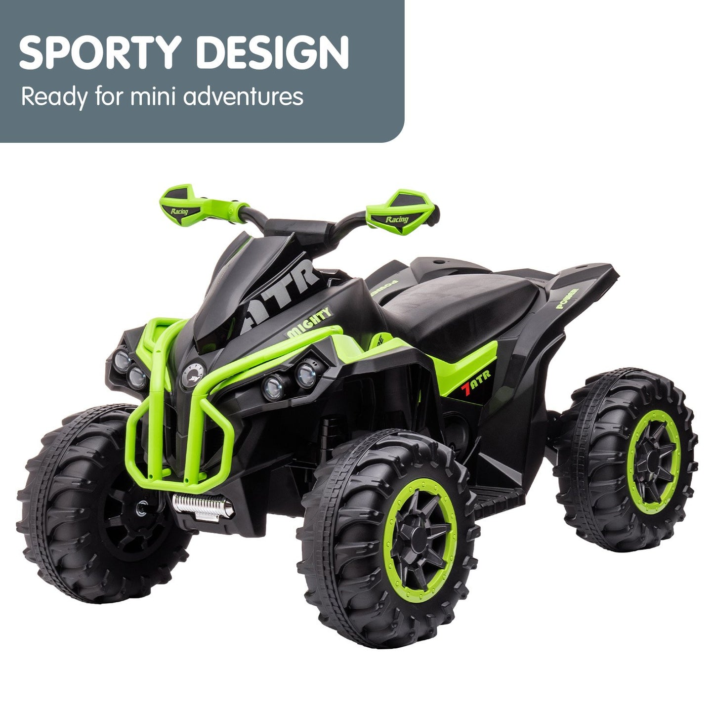 Kahuna GTS99 Kids Toy Electric Ride On Quad Bike Toy ATV 50W - Green