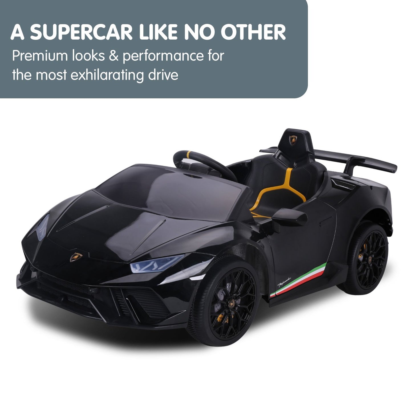 Lamborghini Performante Kids Electric Ride On Car Black