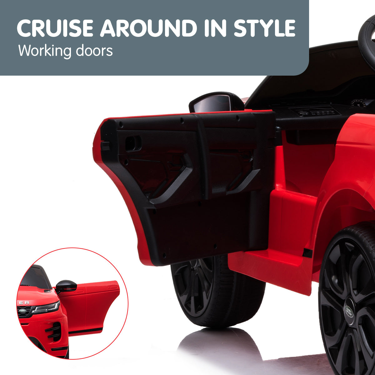 Land Rover Licensed Kids Electric Ride On Car Remote Control - Red