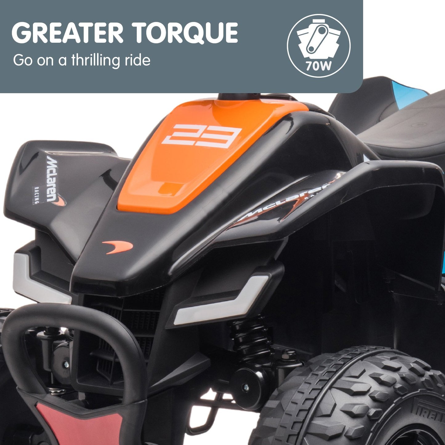 MCL35 McLaren Kids Toy Ride On Electric Quad Bike - Black