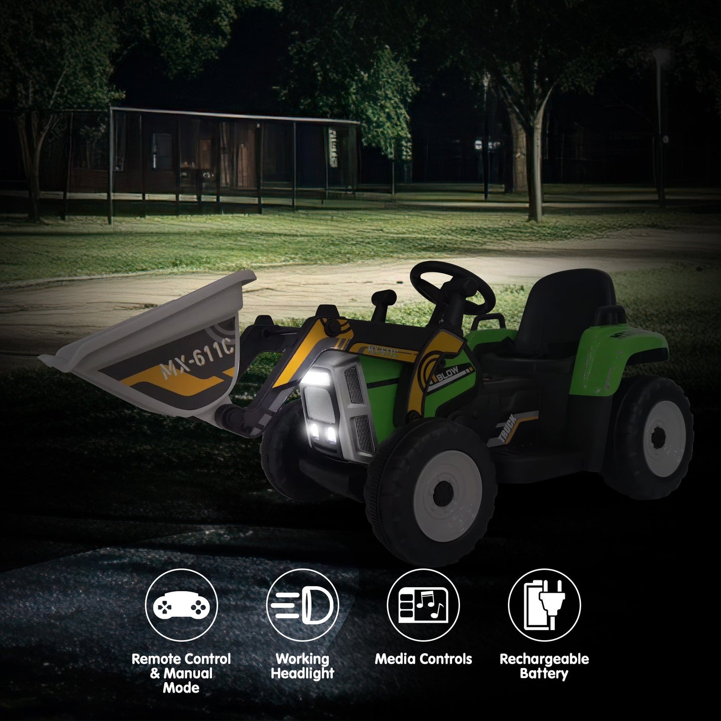 Kahuna MX-611C Electric Kids Ride On Loader 8KM/H Dual Motor