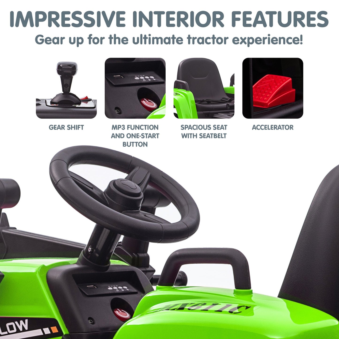 Kahuna MX-611C Electric Kids Ride On Loader 8KM/H Dual Motor