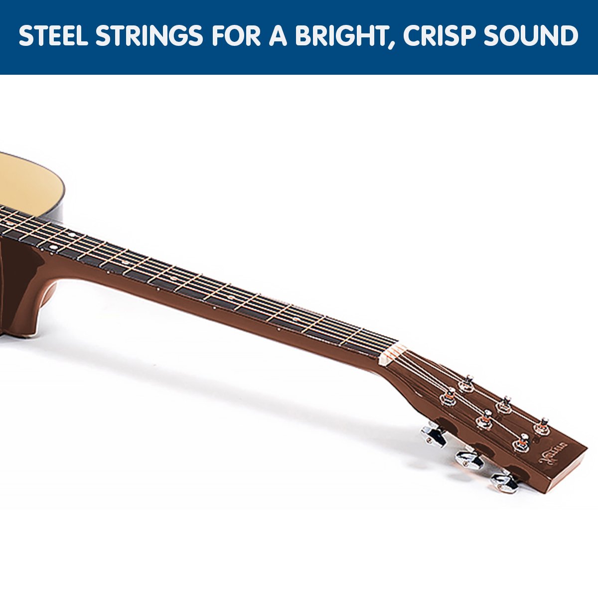38in Cutaway Acoustic Guitar with guitar bag - Natural