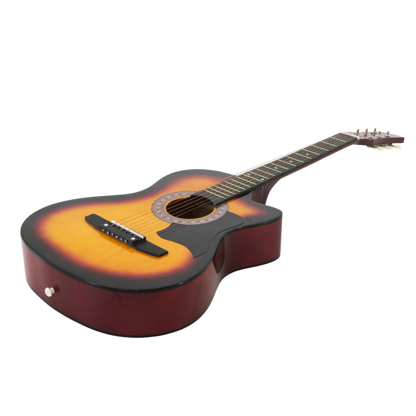 Karrera 38in Pro Cutaway Acoustic Guitar with Carry Bag - Sun Burst