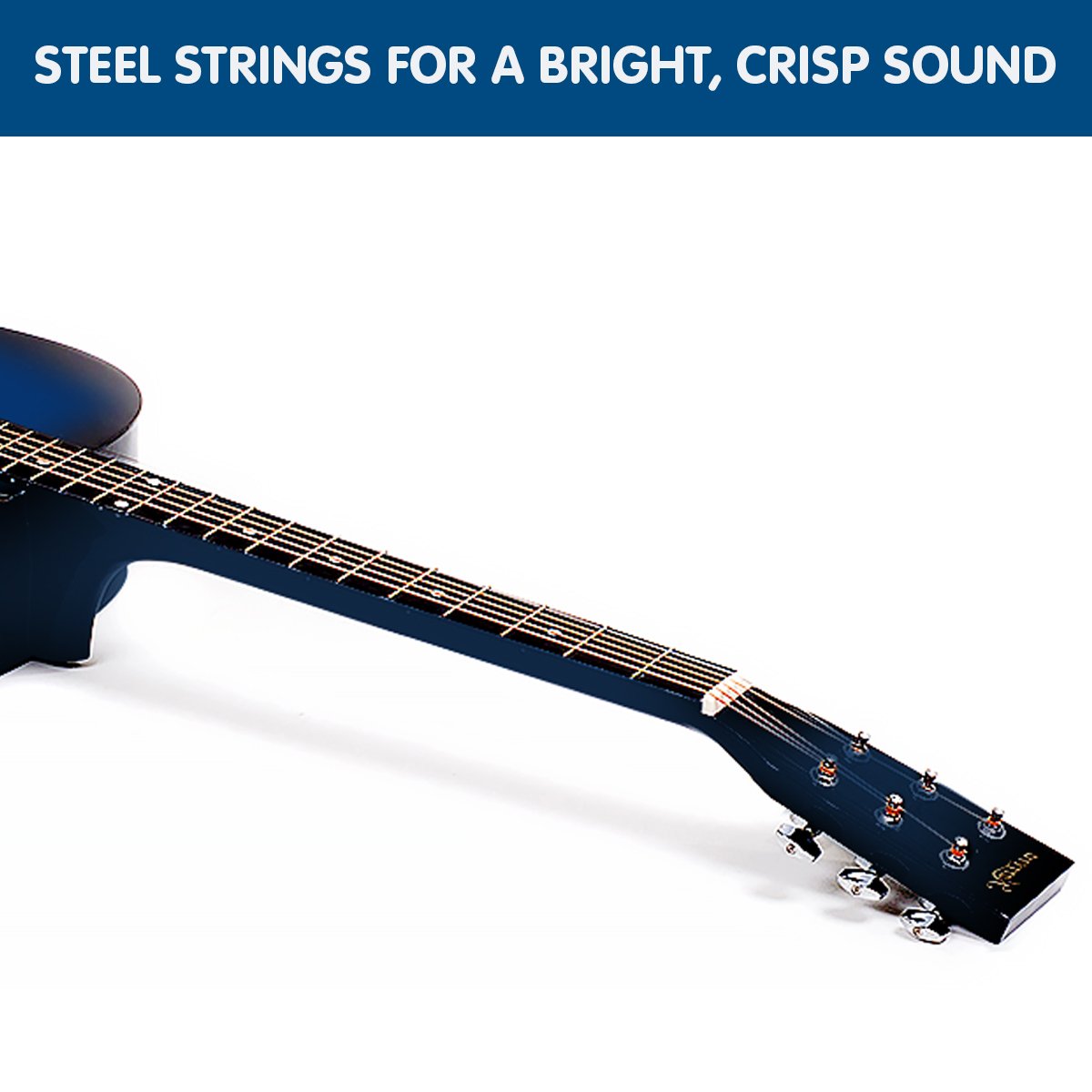 38in Cutaway Acoustic Guitar with guitar bag - Blue Burst