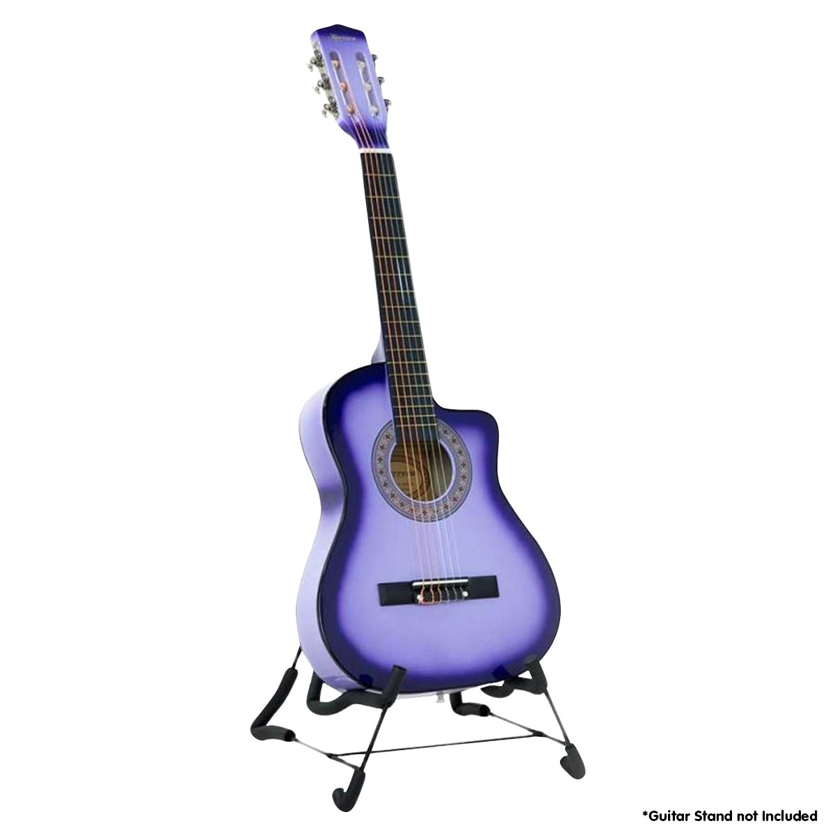 Karrera 38in Cutaway Acoustic Guitar with Carry Bag - Purple Burst