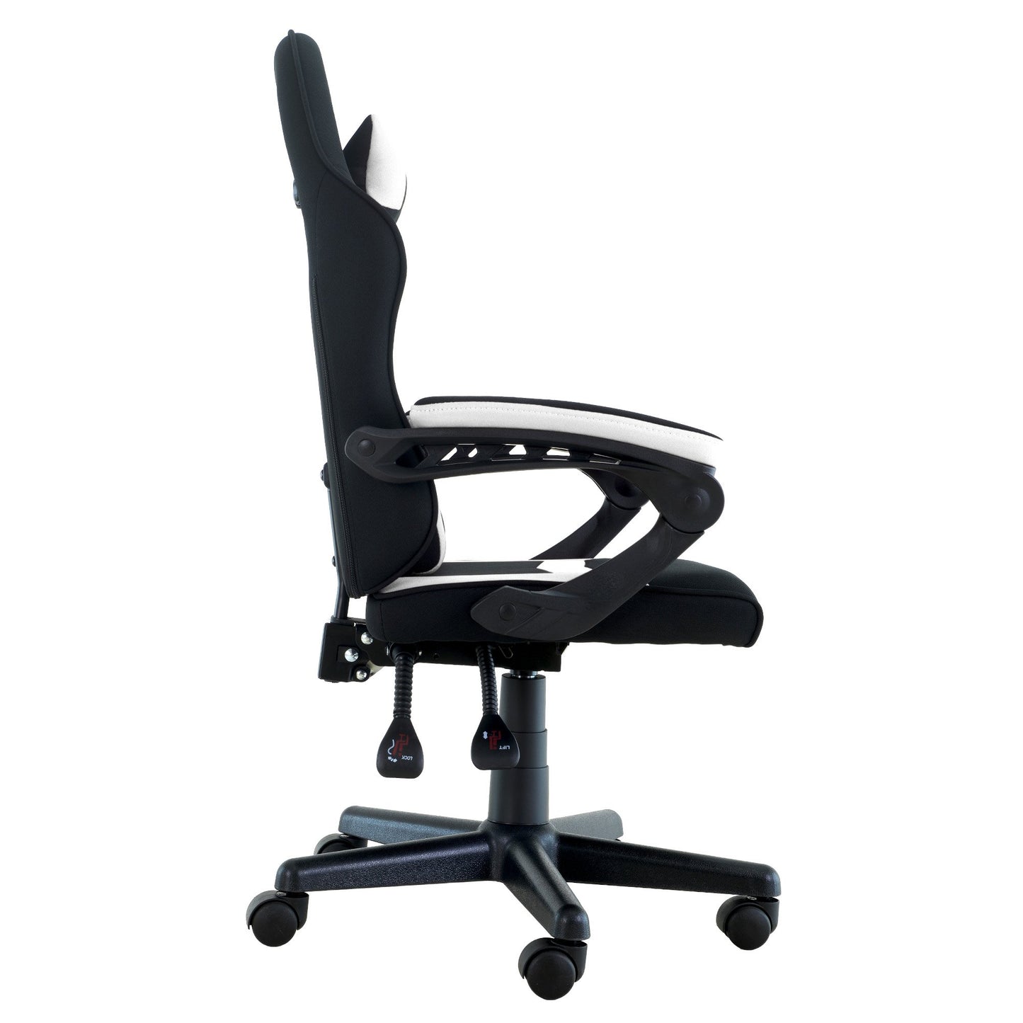 Sarantino Antre Kids Study Gaming Chair in Black and White Office Adjustable Height Chair
