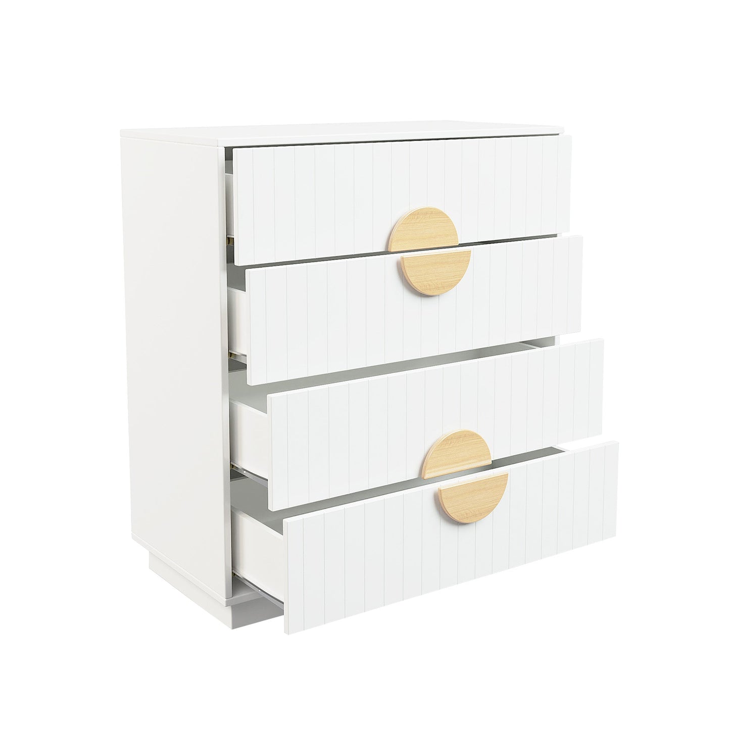 Sarantino Gail Chest of Drawers Tallboy Dresser in White