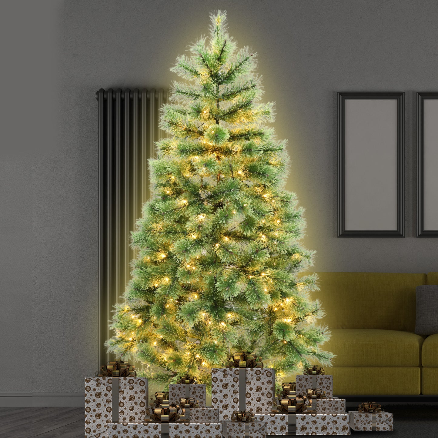 Christabelle 1.8m Prelit Lumina Pine Christmas Tree with 300 LED Lights