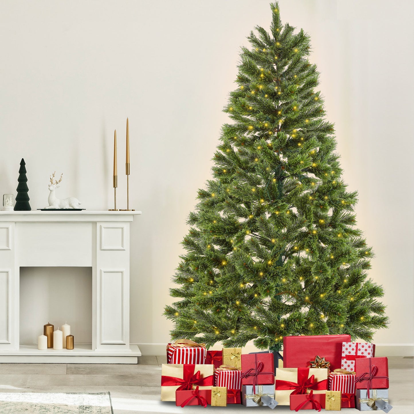 Christabelle 1.8m Prelit Lumina Pine Christmas Tree with 300 LED Lights