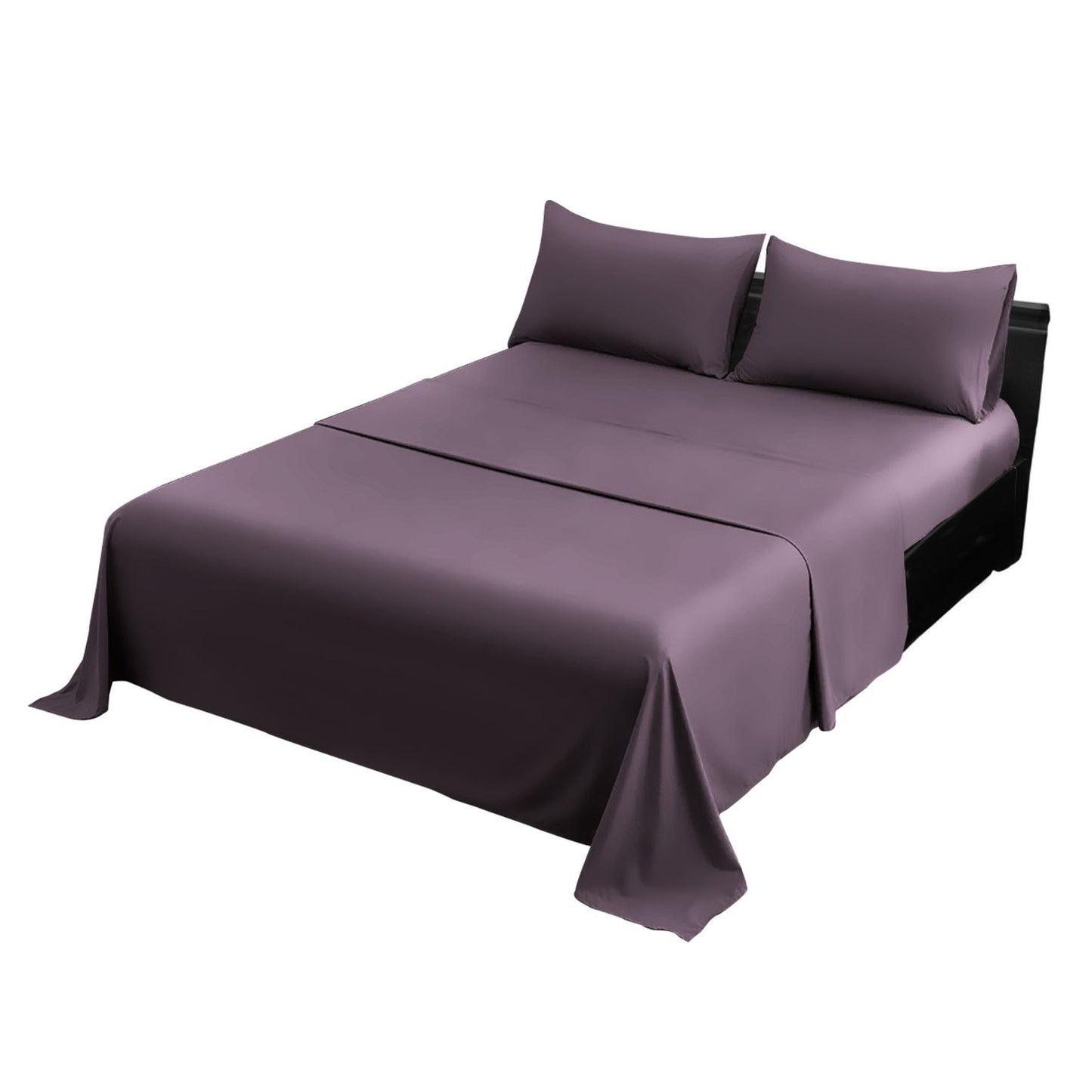 1000 Thread Count Cotton Rich King Bed Sheets 4-Piece Set in Lilac
