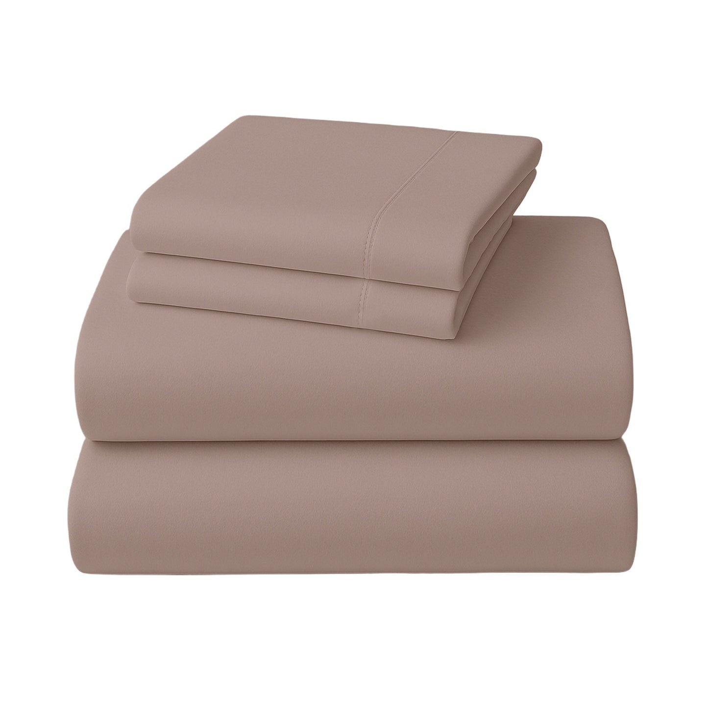1000 Thread Count Cotton Rich Queen Bed Sheets 4-Piece Set in Linen