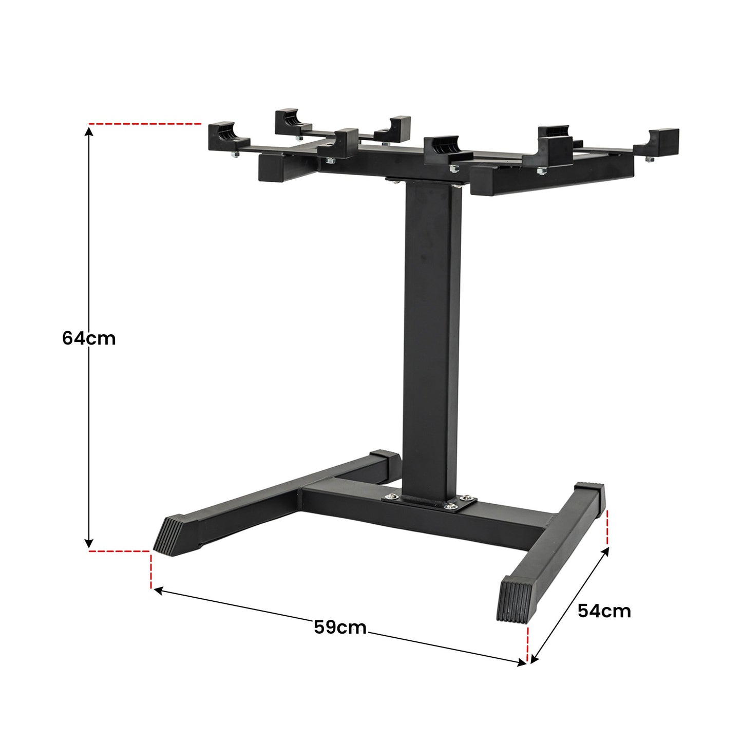 Powertrain 2x 36kg Eon Dial-Up Adjustable Dumbbell Set with Stand
