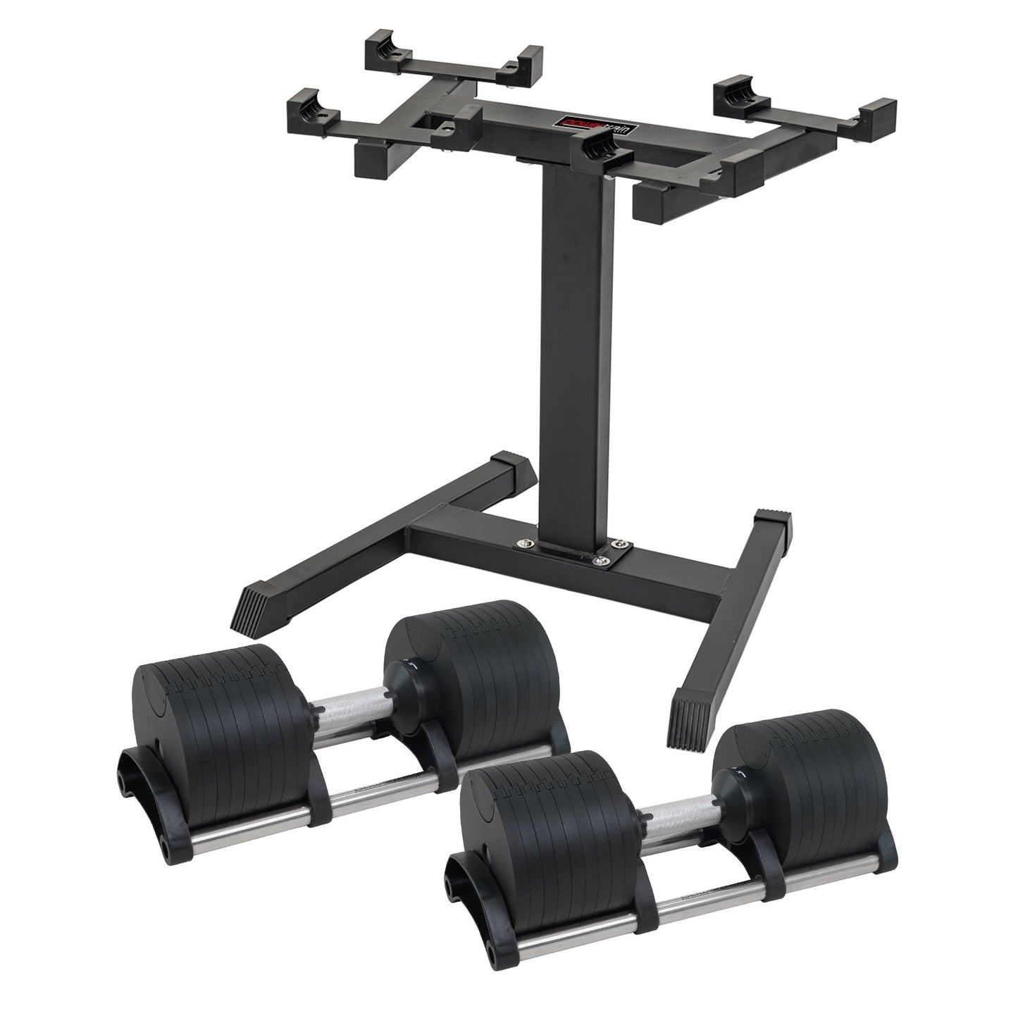 Powertrain 2x 36kg Eon Dial-Up Adjustable Dumbbell Set with Stand