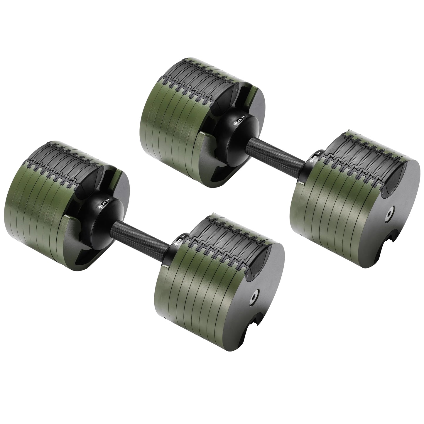 Powertrain Eon Dial Up 90KG Adjustable Dumbbells Pair - Green