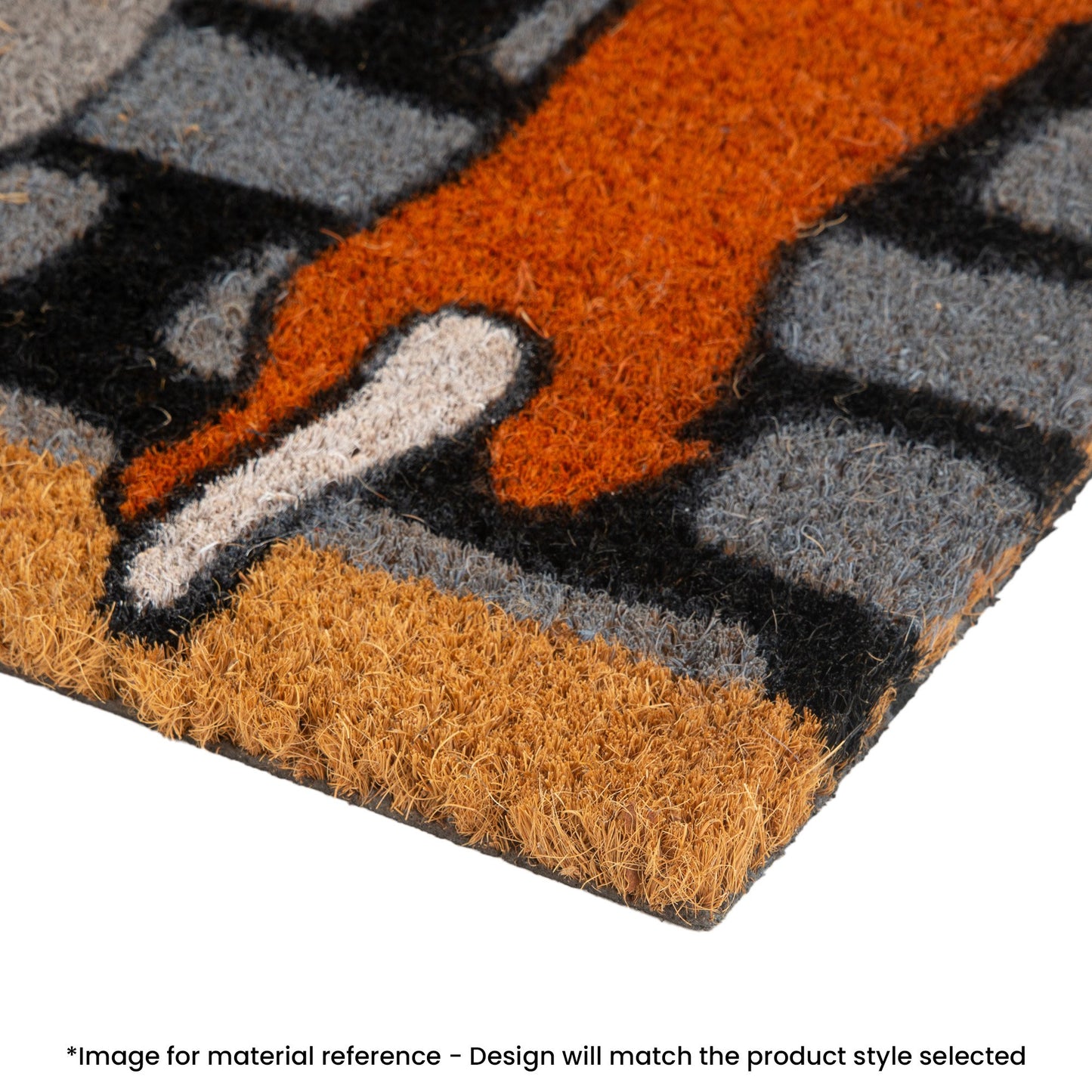 Wide Door Mat Premium Coir Black Border 39 x 119 cm Doormat