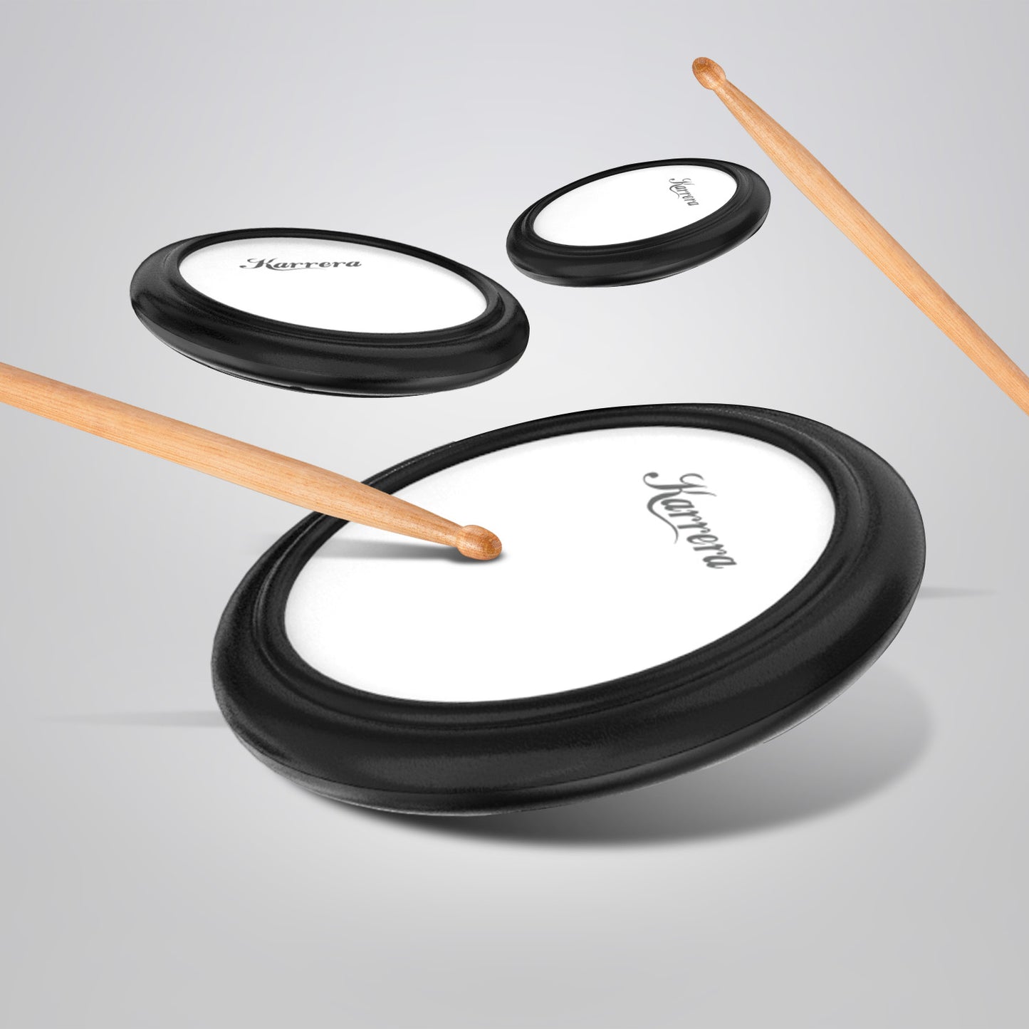 Karrera X23 Electronic Drum Kit with Sound Module, 3 Toms, Snare Quiet Mesh Drum Heads, Cymbals & Pedal