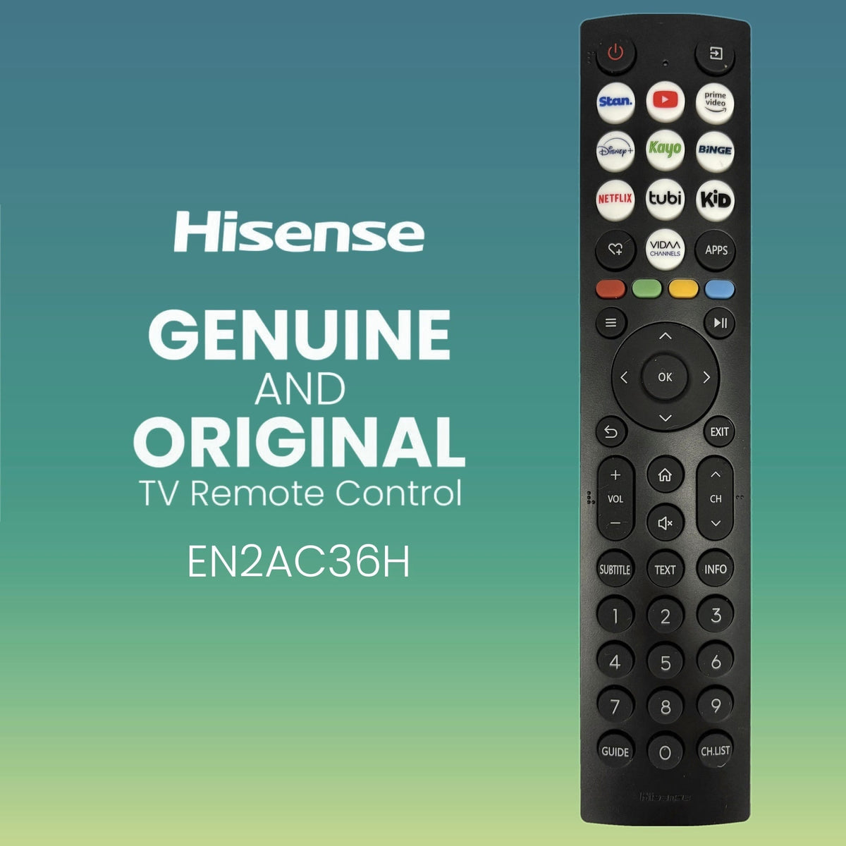 Hisense EN2AC36H Genuine Original TV Remote Control T402121 Replacement Remote for S7NAU, Q7NAU, U7NAU, U8NAU and UXAU
