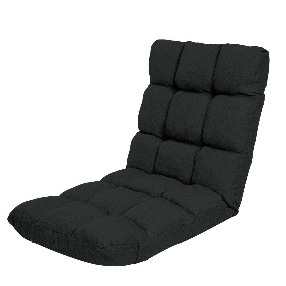Adjustable Floor Gaming Lounge Line Chair 100 x 50 x 12cm - Black