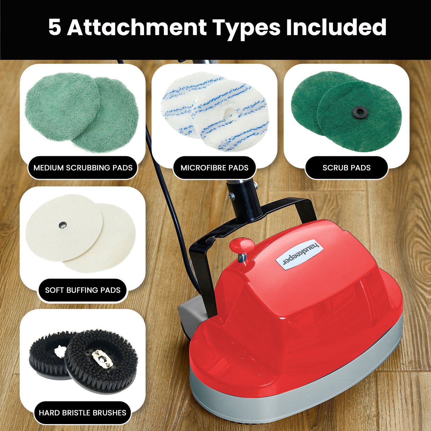 Hauskeeper Electric Floor Polisher Timber Hard Waxer Buffer Cleaner