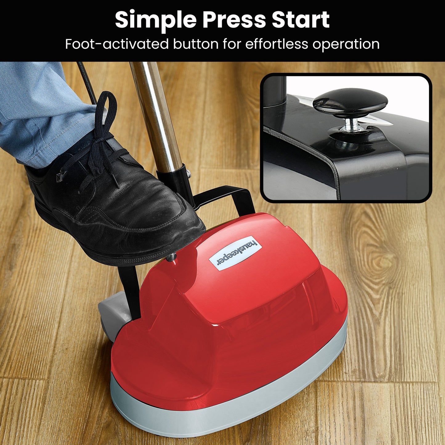 Hauskeeper Electric Floor Polisher Timber Hard Waxer Buffer Cleaner