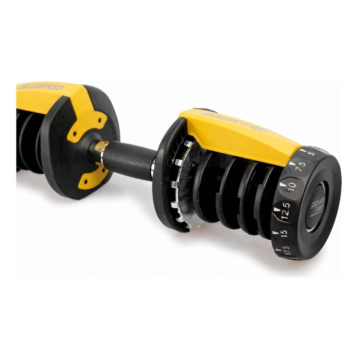1x Powertrain Adjustable Home Gym Handle for 24kg Gold Dumbbell only
