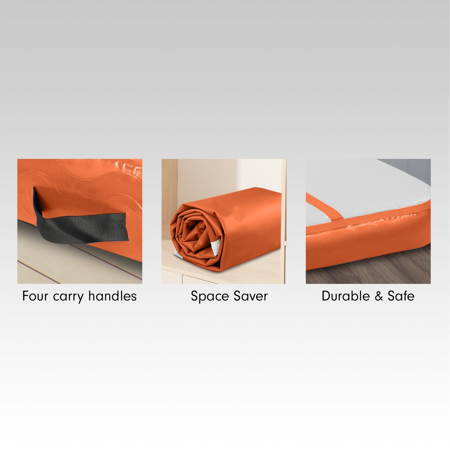 3m x 1m Air Track Inflatable Tumbling Mat Gymnastics - Orange Grey