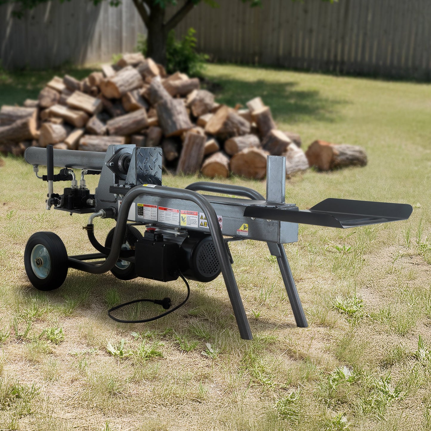 Yukon 12 Tonne Electric Hydraulic Log Splitter Heavy-Duty Firewood Splitter