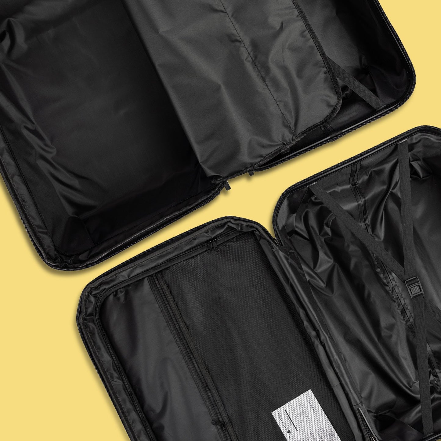 Olympus 3PC Artemis Luggage Set Hard Shell Suitcase ABS+PC Jet Black