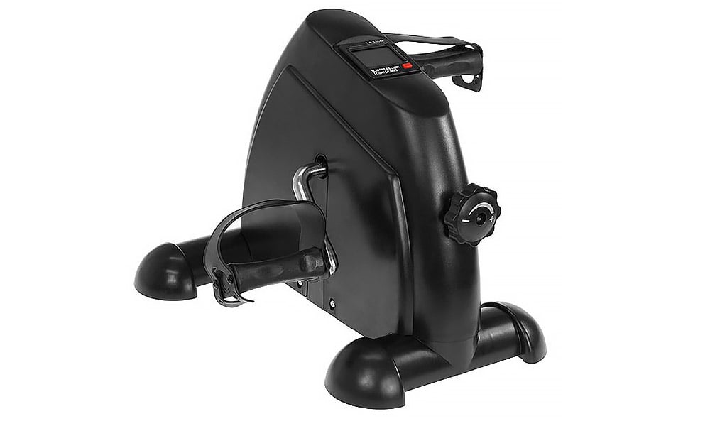 Powertrain Portable Mini Trainer Exercise Machine Home Gym Pedal Bike Cycle Legs and Arm - Black