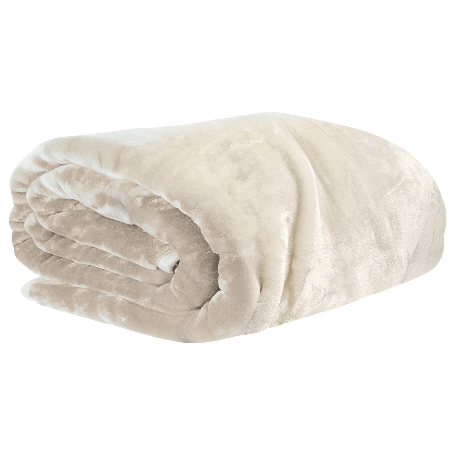 Laura Hill 3m x 3m XL Faux Mink Blanket Double-Sided Soft Plush Bed Oversized Throw Rug Beige