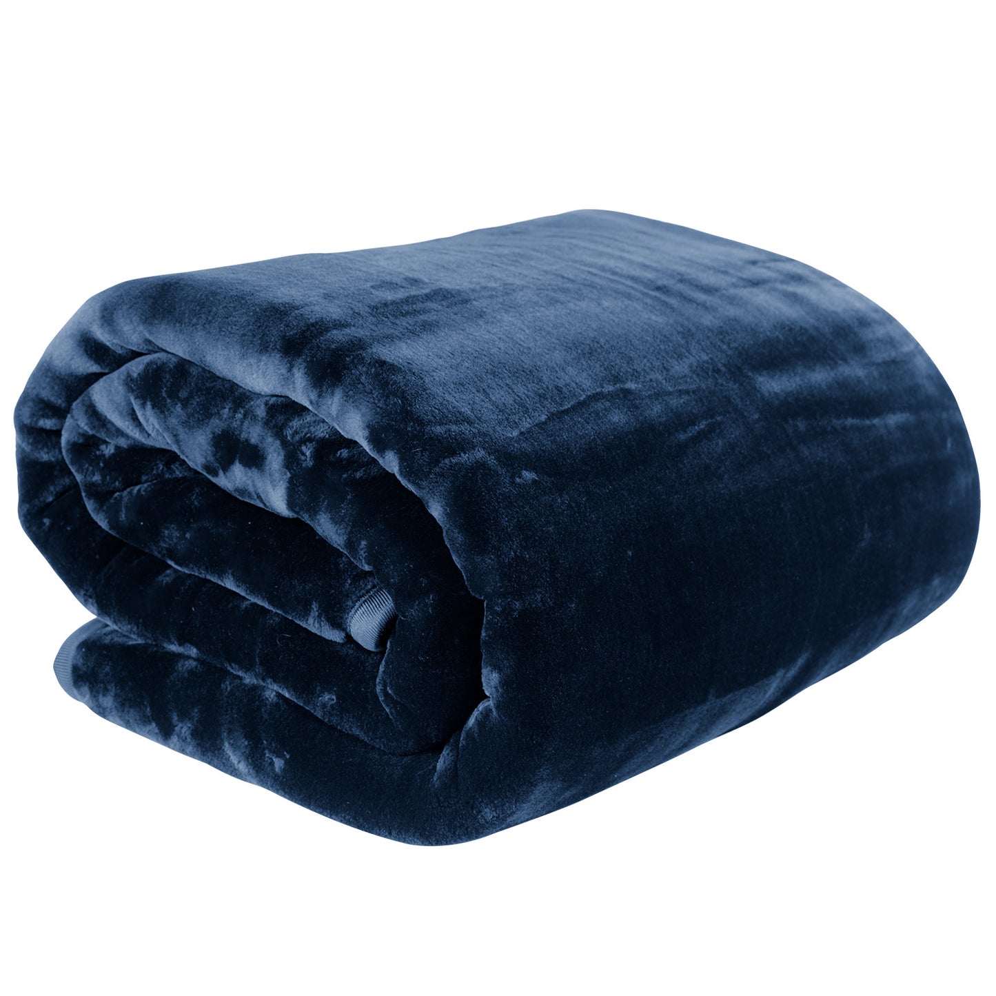 Laura Hill 800-GSM Mink Blanket Queen Size Double-Sided Soft Plush Bed Faux Throw Rug Navy Blue