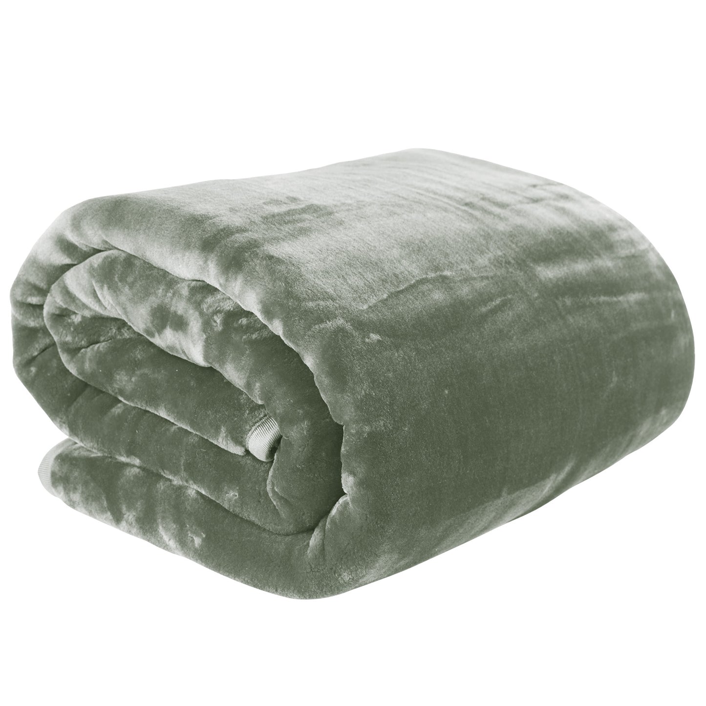 Laura Hill 800-GSM Mink Blanket Queen Size Double-Sided Soft Plush Bed Faux Throw Rug Sage