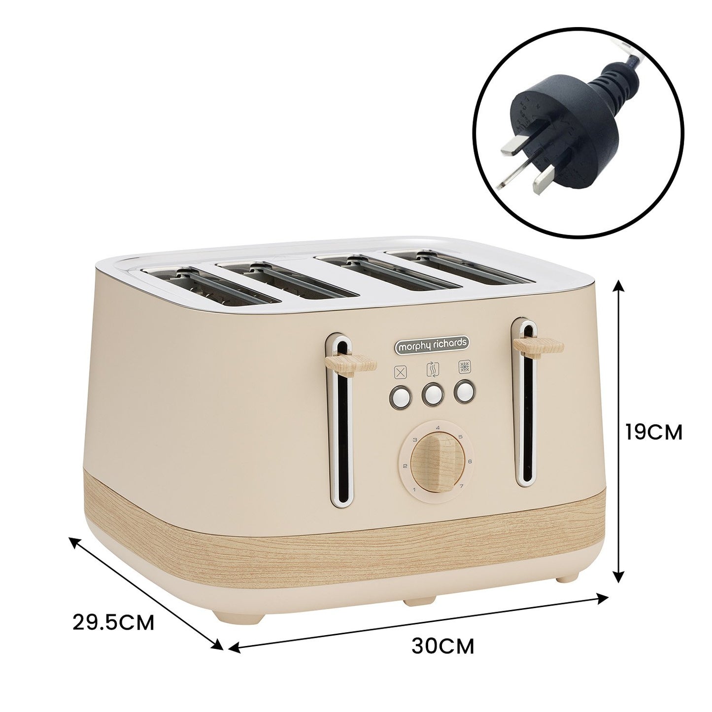 Morphy Richards Essence Scandi Kettle & Toaster Set with 1.7L Kettle 360 Swivel Base Deep Slots & Browning Control