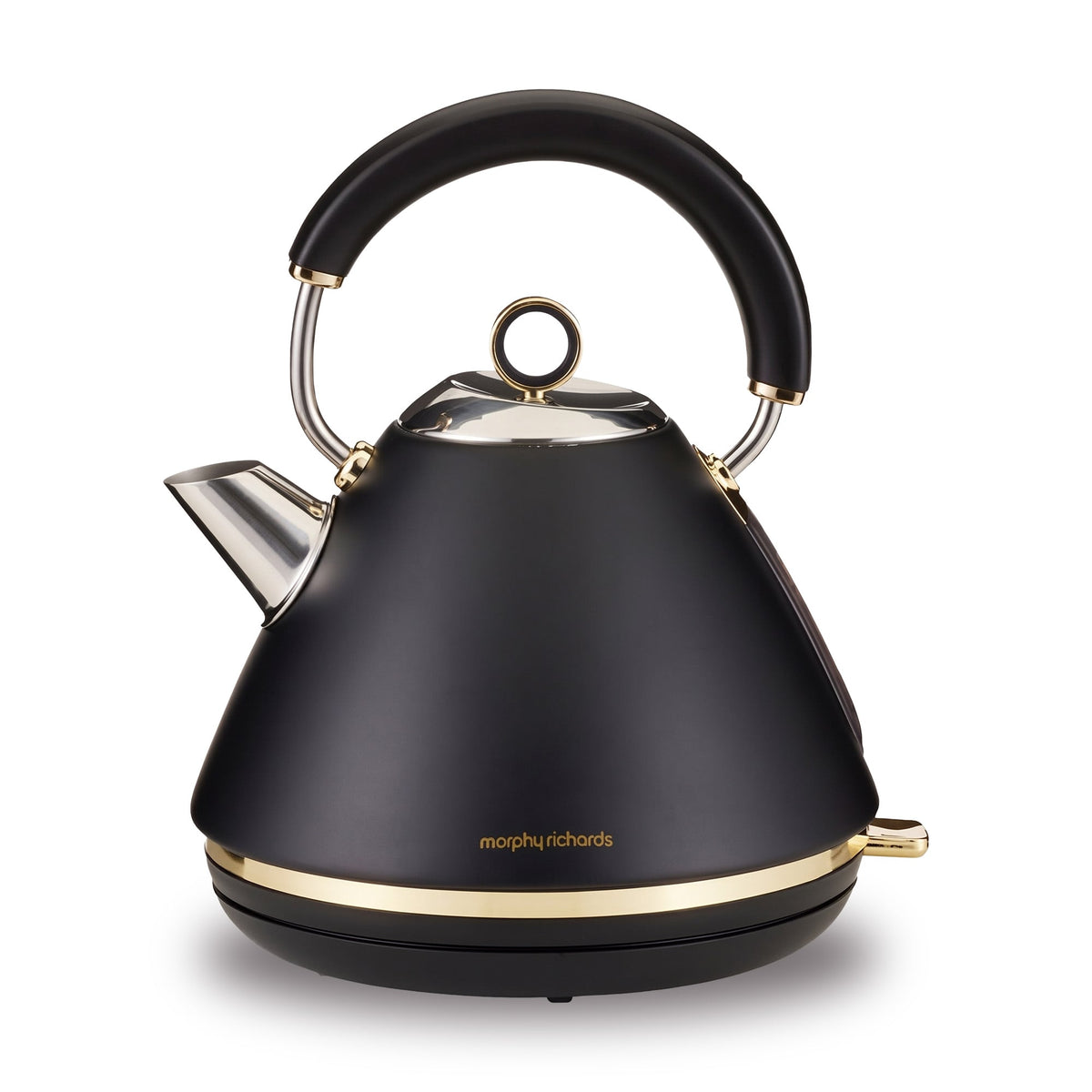 Morphy Richards Ascend Soft Gold Kettle Toaster Set 1.5L Electric Jug & 4-Slice Toaster Satin Black