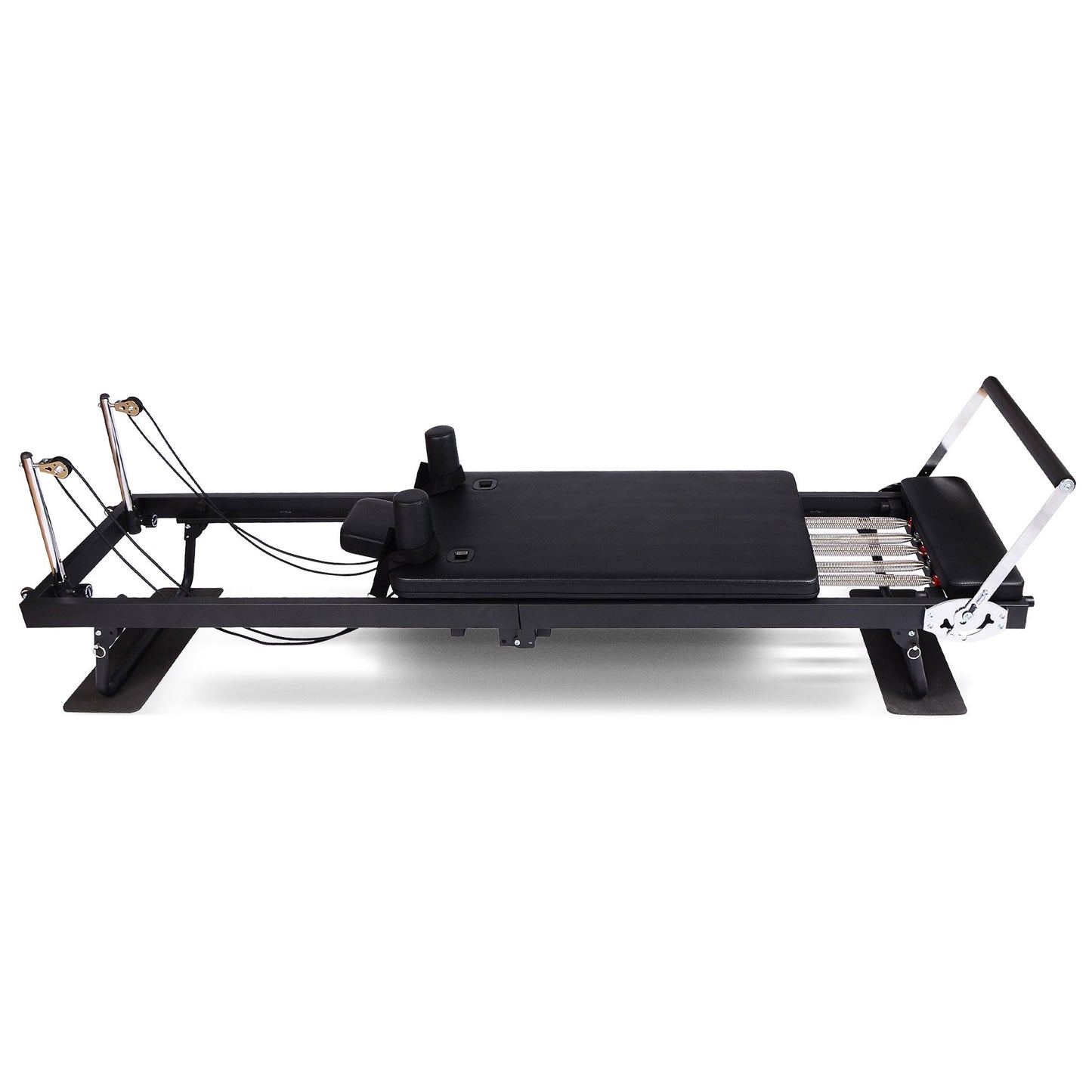 Powertrain Aria Pilates Reformer Machine Steel Foldable Home Gym Equipment Exercise Trainer Black