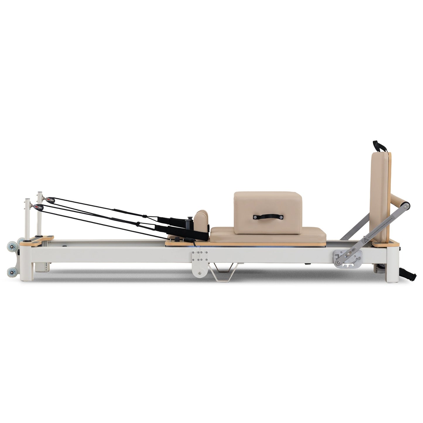 Powertrain Velora Pilates Reformer Machine Aluminium Foldable Multifunctional Home Gym Equipment Exercise Trainer Beige