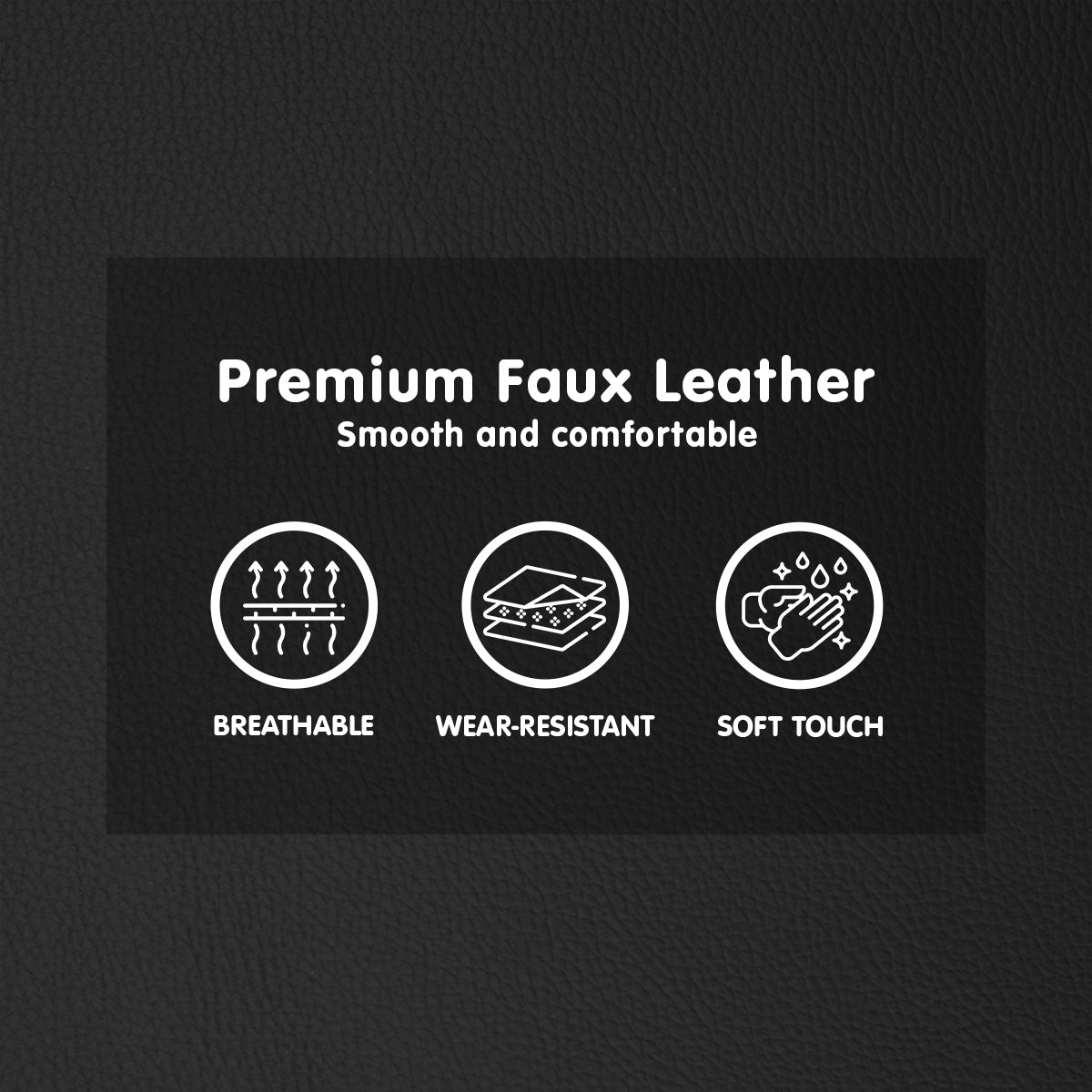 Sarantino Faux Leather Sofa Bed Couch Lounge - Black