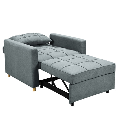 Suri 3-in-1 Convertible Sofa Chair Bed by Sarantino -  Airforce Blue