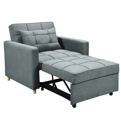 Suri 3-in-1 Convertible Sofa Chair Bed by Sarantino -  Airforce Blue